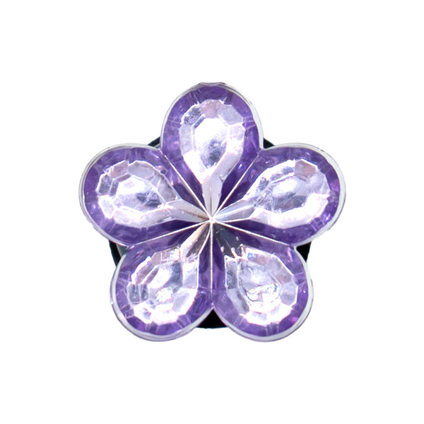 Light Purple Flower Gem Shoe Charm