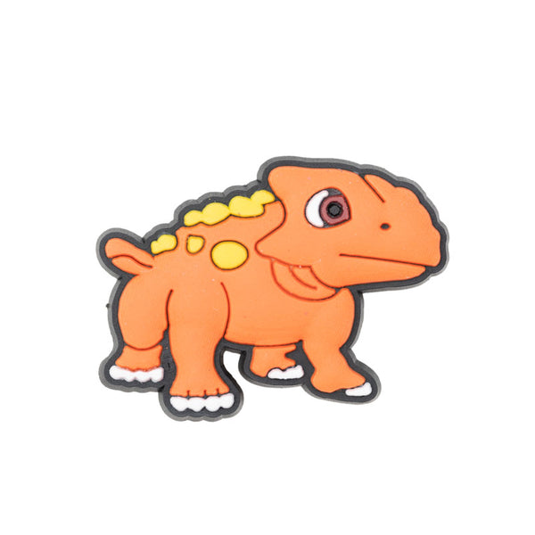 Orange Dinosaur Shoe Charm
