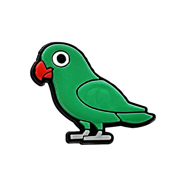 Green Parrot Shoe Charm